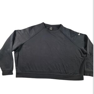 Nike Dri Fit Women's 2X Black Cropped Just Do It Swoosh Athletic Seeatshirt